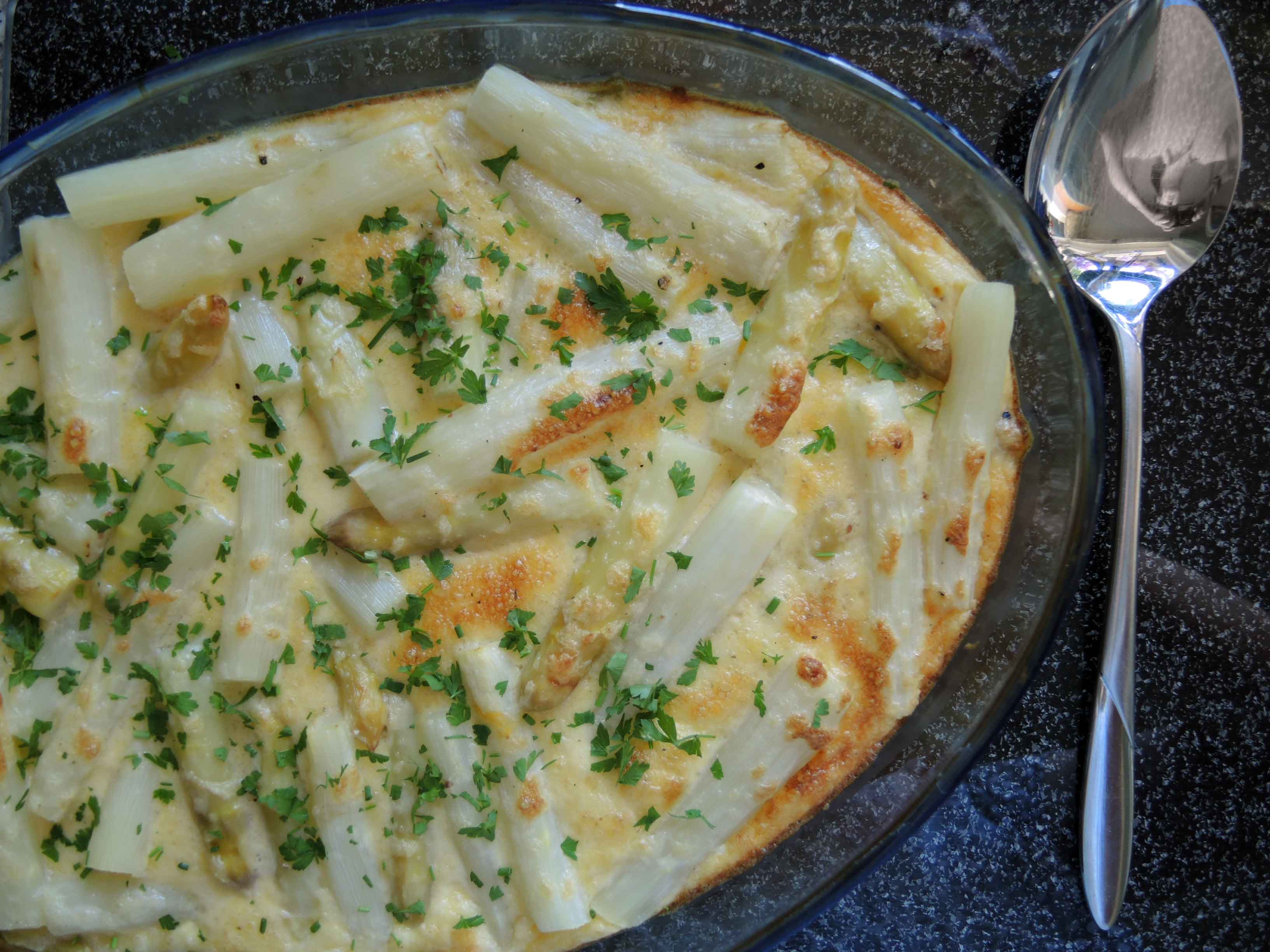 Spargelauflauf Mit Schinken Und Lauch Low Carb Chilirosen